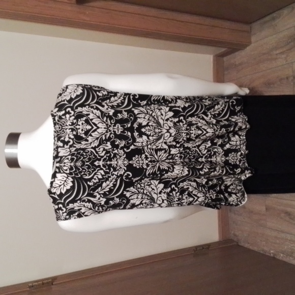 Roz & Ali NWOT cream and black top, size 1X - Picture 5 of 9